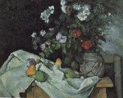 Paul Cezanne Still Life with Flowers and Fruit France oil painting artist